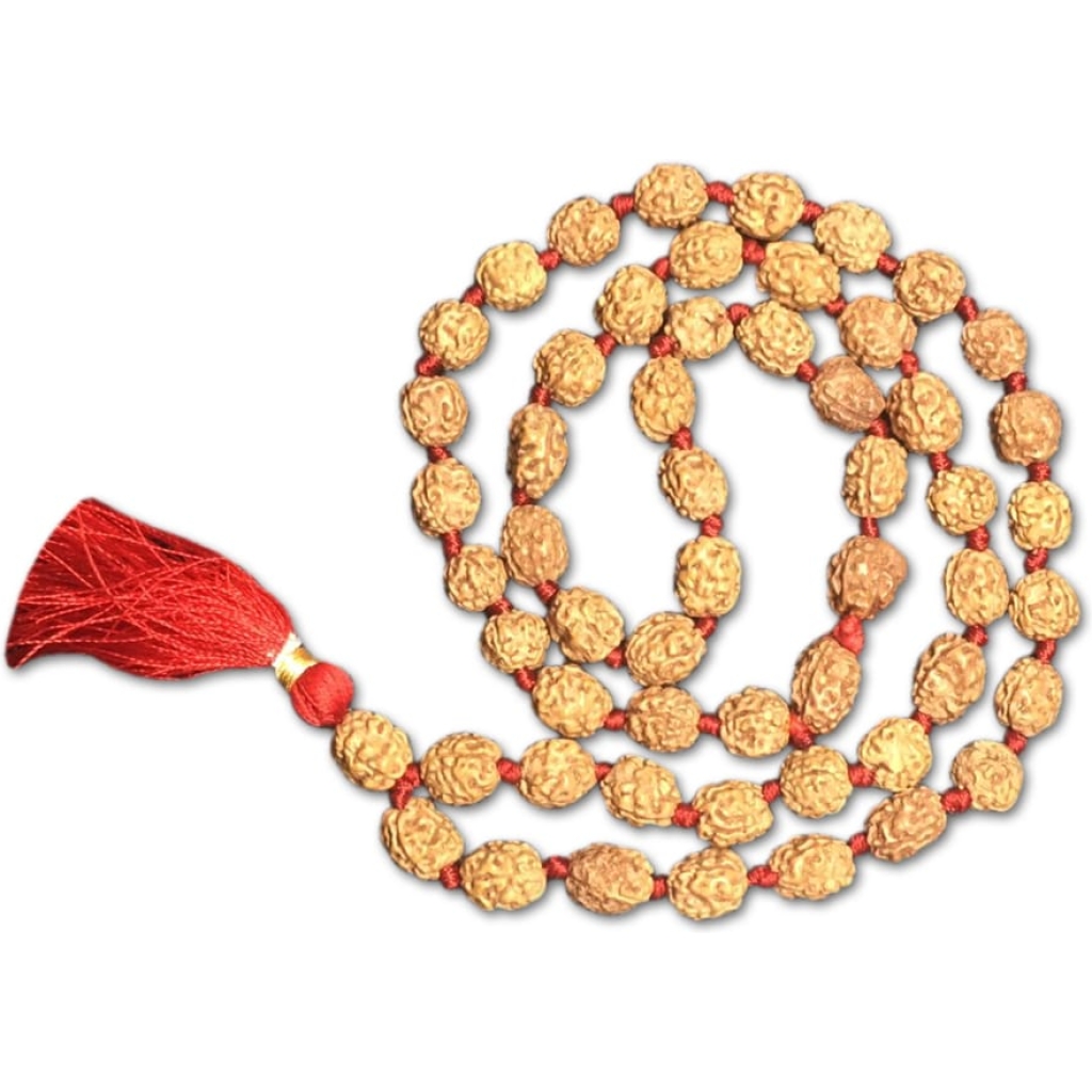 4 Mukhi Indonesian Rudraksha Mala 54 Beads (12mm-14mm)