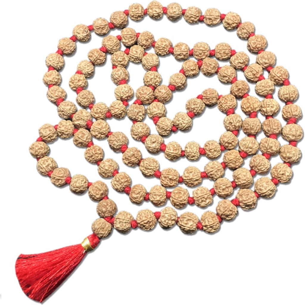 6 Mukhi Indonesian Rudraksha Mala 108 Beads (12mm-14mm)