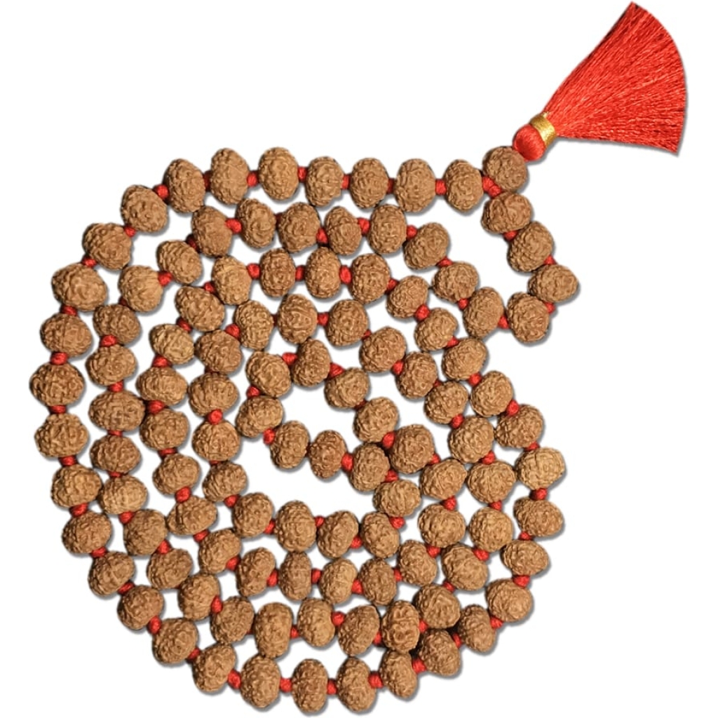 9 Mukhi Indonesian Rudraksha Mala 108 Beads (10mm-11mm)