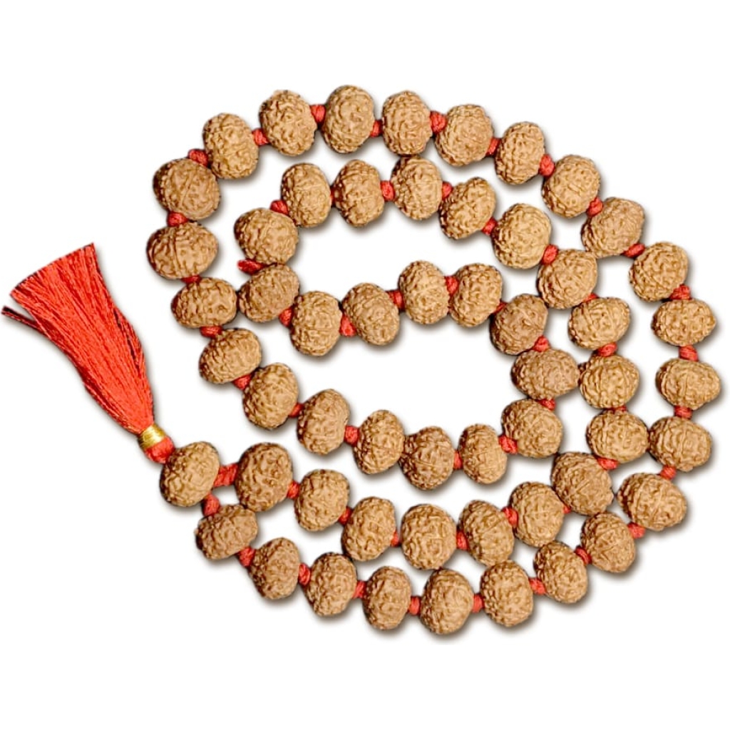 8 Mukhi Indonesian Rudraksha Mala 54 Beads (13mm-14mm)