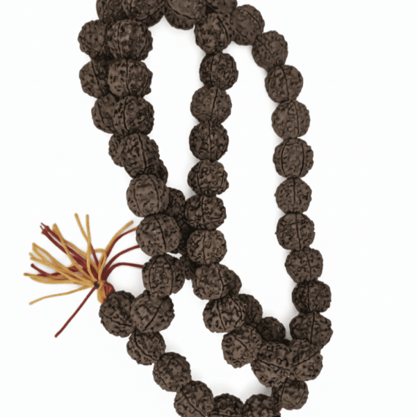 🕉️ 5 Mukhi Nepali Rudraksha Mala – 54 + 1 Beads (18–19 mm, Lab Certified & X-Ray Verified)